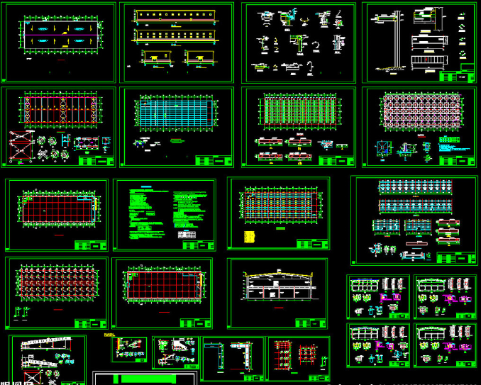 内江二层全钢结构超市图纸