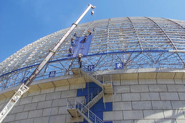 内江发电厂球形网架